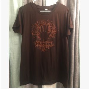 “Human Just Like You” Brown t-shirt.